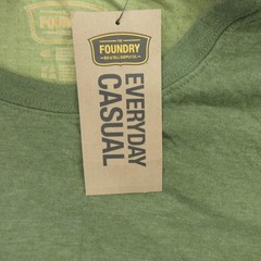 Foundry Shirt Mens 4XL Green Long Sleeve Everyday Casual Big Tall Polyester