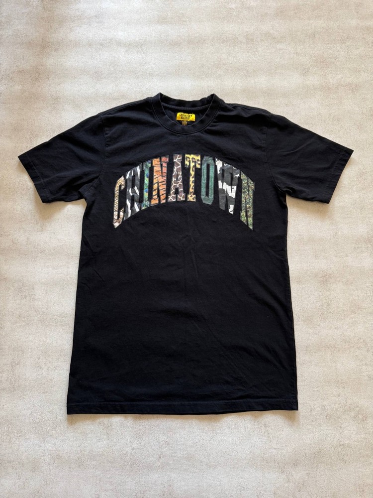 Chinatown Market Animal Print Shirt Spellout logo Black