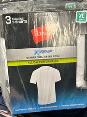 Hanes 3 Pack Tagless X-Temp T Shirts White XL Men’s Short Sleeve NEW