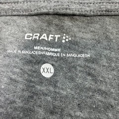 CRAFT Mens T Shirt 2XL Gray Spartan Race Graphic Print Logo
