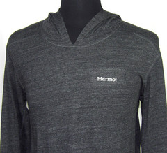 MARMOT Dark Gray Light Weight Long Sleeved Hoodie T-Shirt Men’s Large