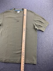 Nike Sportswear T Shirt Size Medium Olive Green Mesh Back Pleated VTG Inspired