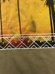 Chill Vibes Faction T Shirt Adult M Med Brown Palm Tree Side Zippers Graphic Men