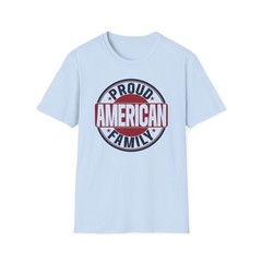 Proud American Family T-Shirt Patriotic USA Holiday 4th Of July Graphic Tee S3XL
