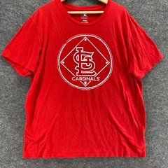 Genuine Merchandise T-Shirt Men XL Red Crew Neck Short Sleeve Pullover STL