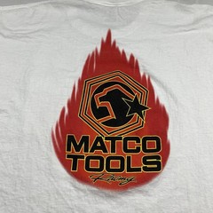 Vintage Matco Tools Racing Pocket T-Shirt 2XL White Graphic Tee