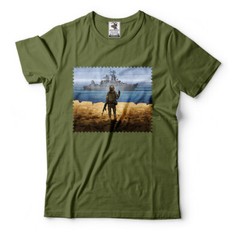 Ukraine Stamp T-shirt Ukrainian soldier vs Russian Warship Tee Support Ukraine T