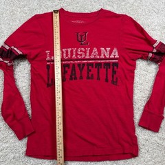 Colosseum Athletics Louisiana Lafayette Ragin Cajuns Long Sleeve Shirt Red Small