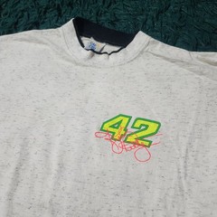 Vintage 1992 Kyle Petty NASCAR Tee Cal Cru L/XL Neon Graphic Racing Shirt
