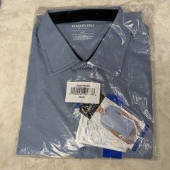 Kenneth Cole Men’s Short Sleeve Button-Up Shirt Gray Size Large, NWT