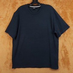 HUGO BOSS Shirt Mens Large Black Pullover Crew Ribbed Modal Logo T-Shirt Tee