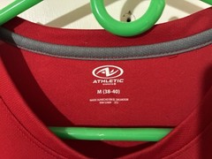 Athletic Works DriWorks Adult Medium (38-40) Red 100% Polyester T-Shirt