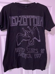 Altex Led Zeppelin Graphic Black Crew Neck Short Sleeve T-Shirt unisex M