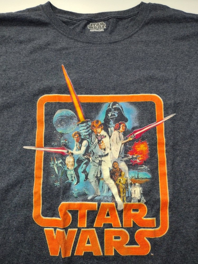 Star Wars a new Hope T-shirt 3XXXL 32″ Inches Length By 27″ Width Blue