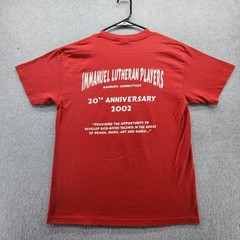 Vintage Hanes Shirt Mens Medium Red Godspell Graphic Tee 2002 Lutheran Players
