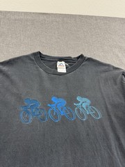 Vintage 90s Discovery Channel Cycling T-Shirt Mens Large Faded Black Graphic Tee