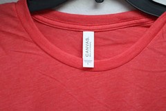 5x Lot Unisex Men Women Bella+Canvas Triblend Polyester Cotton Rayon T-Shirt Red