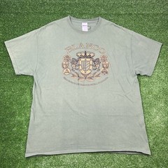 Y2K Blanco Cigars Tobacco 2000s Promo Tee Olive Green Shirt Men’s XL 24×29 -READ