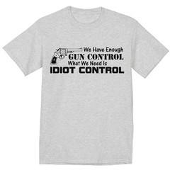 Idiot control funny 2nd amendment tee design gun rights tee shirt for men