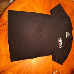NASA Astronaut Graphic T Shirt Black Short Sleeve Crew Neck Size M Hyper Space
