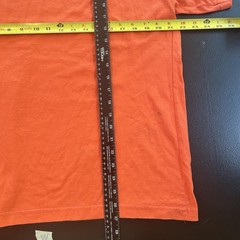Vintage Orange Embroidered Crest T-Shirt Made in USA Size 22