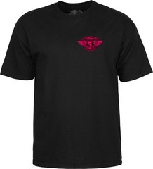 Powell Peralta WINGED RIPPER Skateboard T Shirt PINK BLACKLIGHT