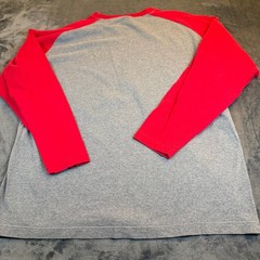 Jansport Wisconsin Badgers Raglan Long Sleeve Shirt Men’s XL Red Gray Vintagee