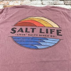 Salt Life Shirt Adult M Purple Fishing Boating Beach Casual Outdoor Tee Mens