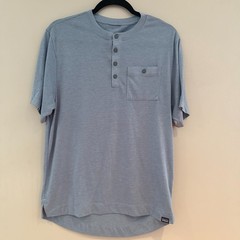 Patagonia Capilene Cool Trail Henley Shirt Blue Heather Mens Medium Gorpcore