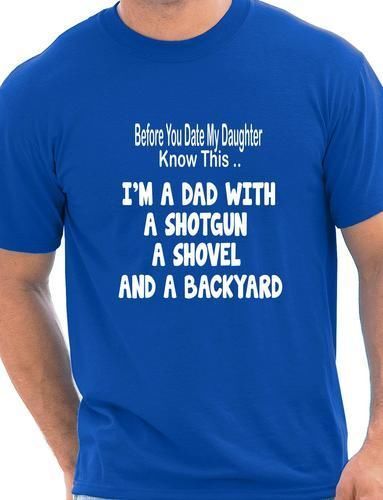 Date My Daughter Dad Rules Funny Mens T-Shirt Birthday Gift Size S-XXL