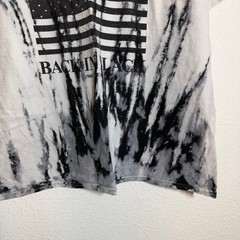 AC/DC Back In Black 1980 Tour Tie Dye Graphic T-Shirt Mens XL White Black