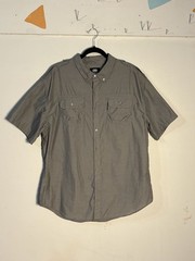 009-0118 Ecko Unltd. Men’s Gray Utility Short Sleeve Button Down Shirt Size 2XL