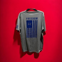 Under Armour Patriotic T-Shirt Men’s Freedom Flag Cotton Loose Fit Graphic
