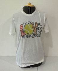 Bella+Canvas Tennis Graphic Tee Large For the Love of the Game Preppy Soft