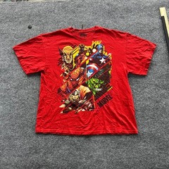 Marvel T-Shirt Mens Size 2XL Red Avengers Graphic Print Short Sleeve Cotton Tee