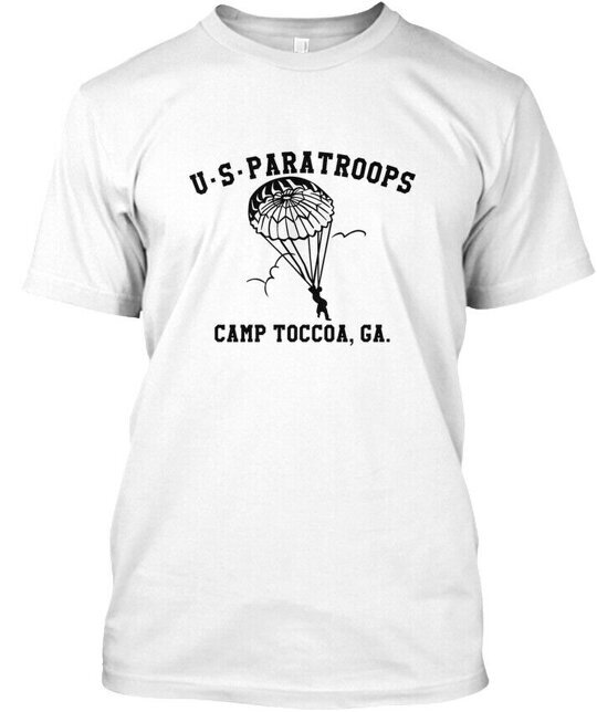 Camp Toccoa Pt – U S Paratroops Toccoaga T-Shirt Made in the USA Size S to 5XL
