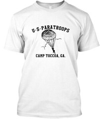 Camp Toccoa Pt – U S Paratroops Toccoaga T-Shirt Made in the USA Size S to 5XL