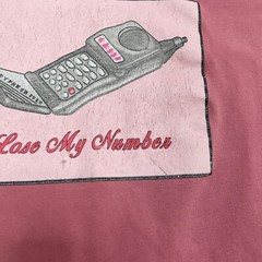 Teddy Fresh Lose My Number Graphic T-Shirt Mens Size M Medium Berry Short Sleeve