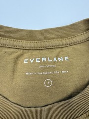 Everlane Shirt Mens Small Brown Pocket Tee Tagless Cotton Crewneck Made USA