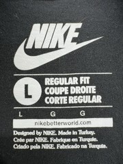 Nike Men’s Black Swoosh Crew Neck T-Shirt Size L Regular Fit
