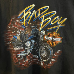 RARE “BAD BOY” H/D of Dallas 90’s VTG Hanes Made USA T Shirt 2XL SINGLE STITCH
