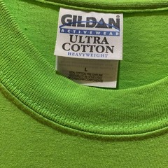 Gildan’s Men’s Short Sleeve T-Shirt. Large. Lime Green. Cotton.