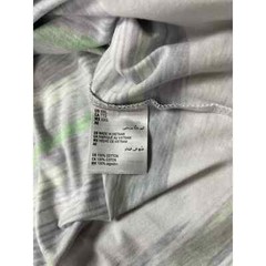 Alfani Mens T-Shirt White Green Space Dye Long Sleeve Crew 100% Cotton XXL New