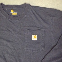 Carhartt navy blue long sleeve shirt Size L Tall original fit #workwear
