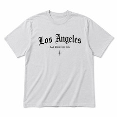 Los Angeles Gothic Letter T-Shirt Old English Streetwear Casual Tee