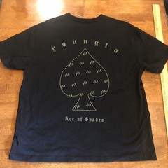 YoungLA Mens Oversized Gym T-Shirt Mens Large Black Cotton Logo