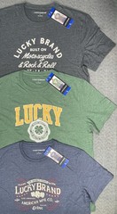 Lucky Brand Men’s LARGE Or XL Lot of 3 Graphic Tees in 3 Colors NWT