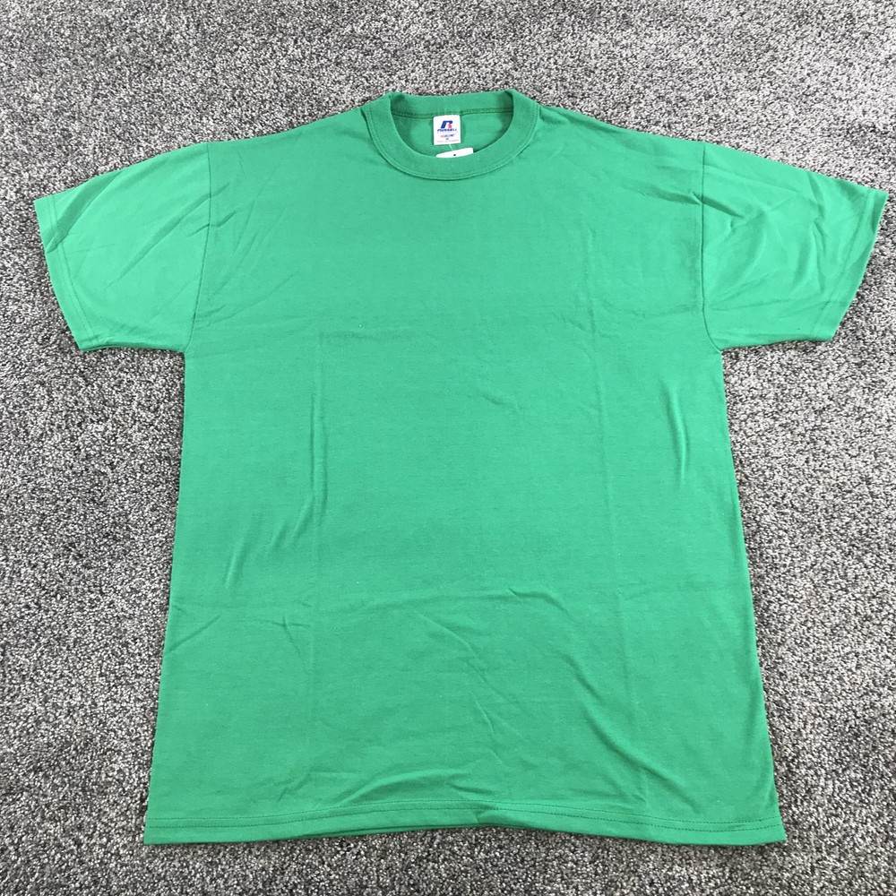 Vintage Russell Athletic Shirt Mens Medium Green NuBlend Kelly Crew Neck