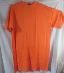 ORANGE EXTRA LONG COTTON PLAIN T-SHIRT OR SLEEPSHIRT TSHIRT FITS 2X / 3X