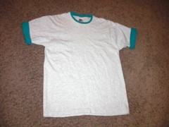 Vintage 90s Fruit of the Loom 2 TONE SLEEVES single stitch shirt Large